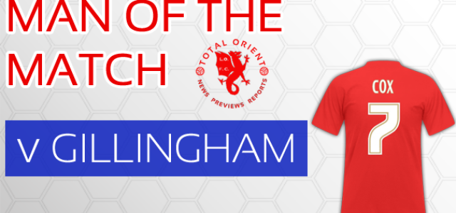 Man of the Match v Gillingham: Dean Cox