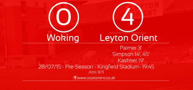 Pre-Season Friendly – Woking 0 Leyton Orient 4