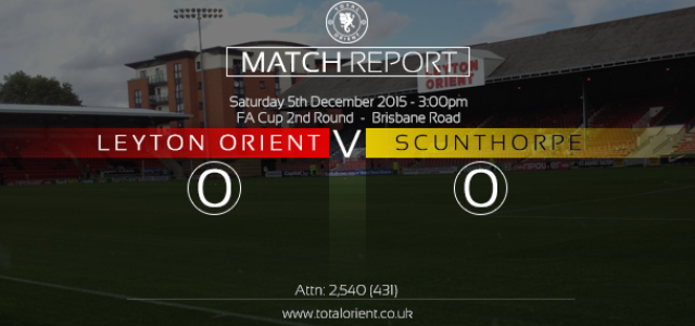 MATCH REPORT: Leyton Orient 0-0 Scunthorpe United – FA Cup 2nd Round