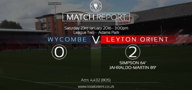 MATCH REPORT: Wycombe Wanderers 0-2 Leyton Orient – League Two