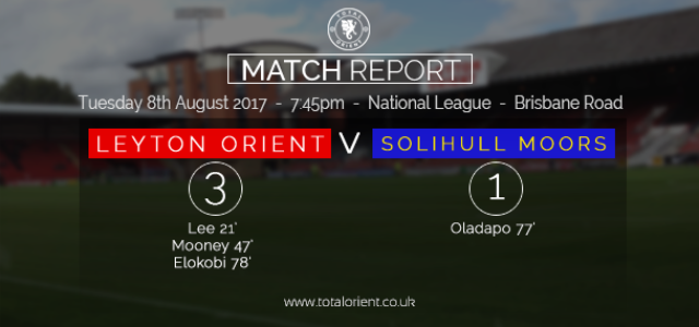 MATCH REPORT: Leyton Orient 3-1 Solihull Moors – National League