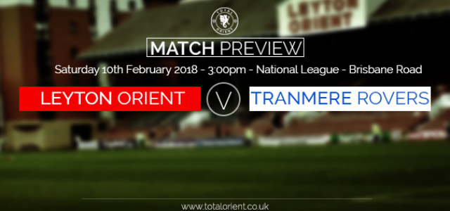 MATCH PREVIEW: Leyton Orient v Tranmere Rovers – National League